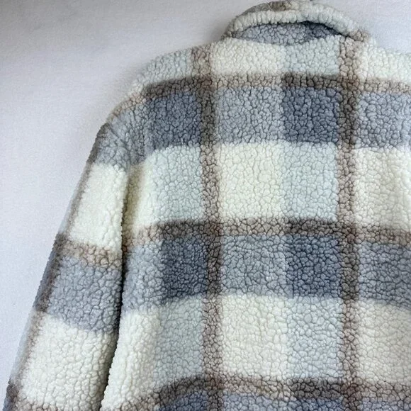 MAC Tools Plaid Sherpa Shacket Mens Medium Workwear Camping Outdoors Cabin - Picture 13 of 15